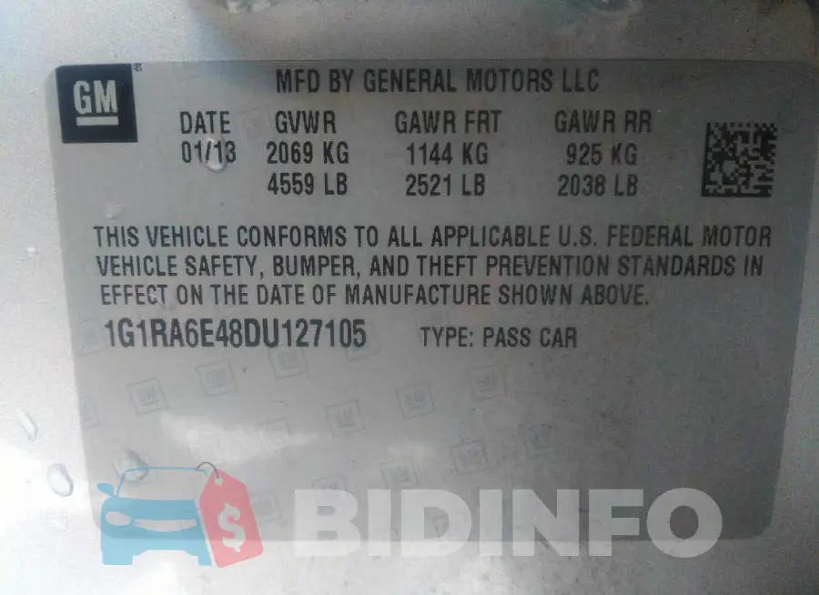 1G1RA6E48DU127105 Photo# 9