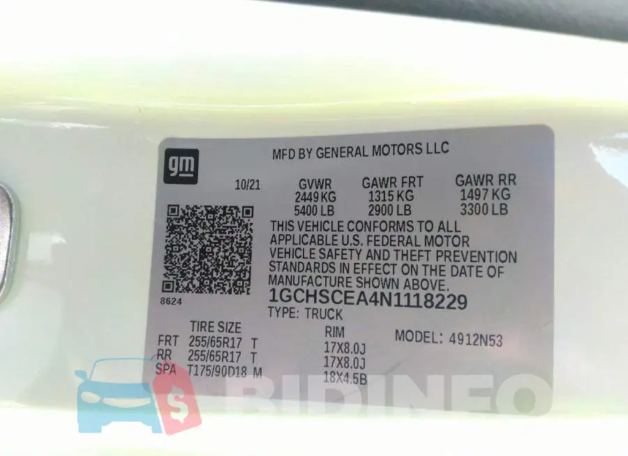 1GCHSCEA4N1118229 Photo# 9