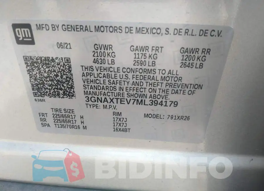 3GNAXTEV7ML394179 Photo# 9