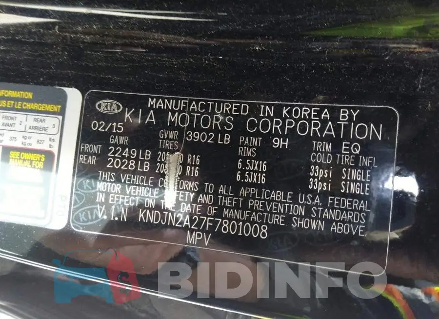 KNDJN2A27F7801008 Photo# 9
