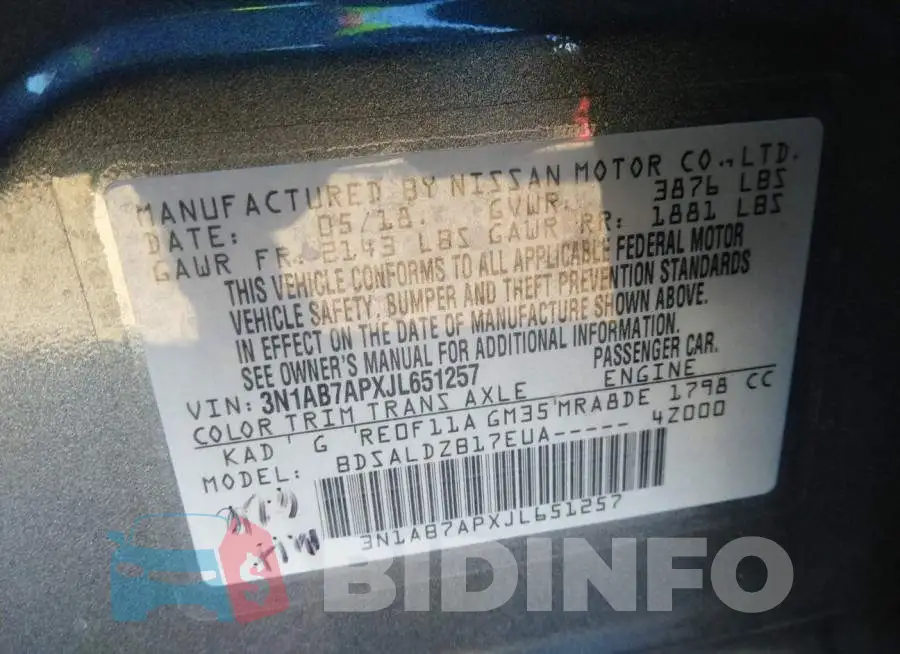 3N1AB7APXJL651257 Photo# 9