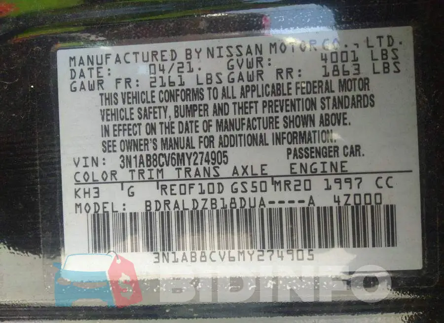 3N1AB8CV6MY274905 Photo# 9