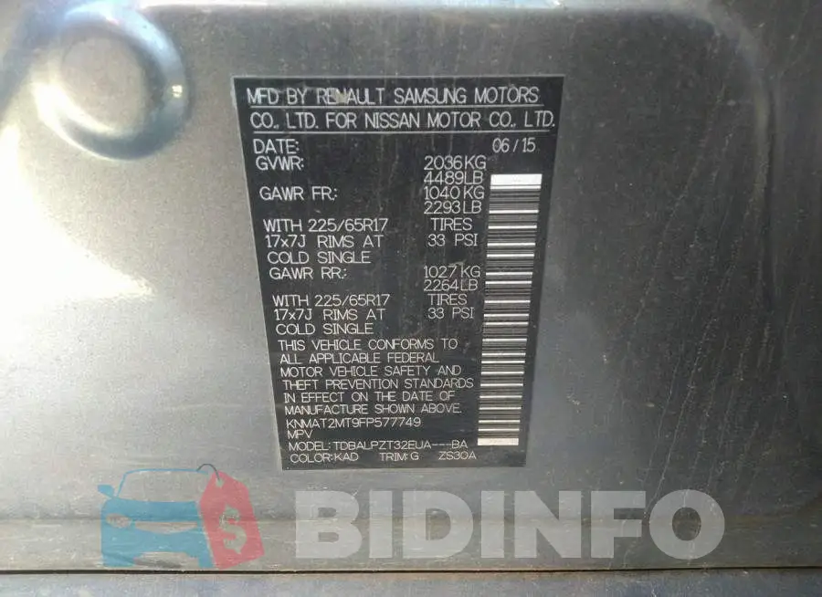 KNMAT2MT9FP577749 Photo# 9