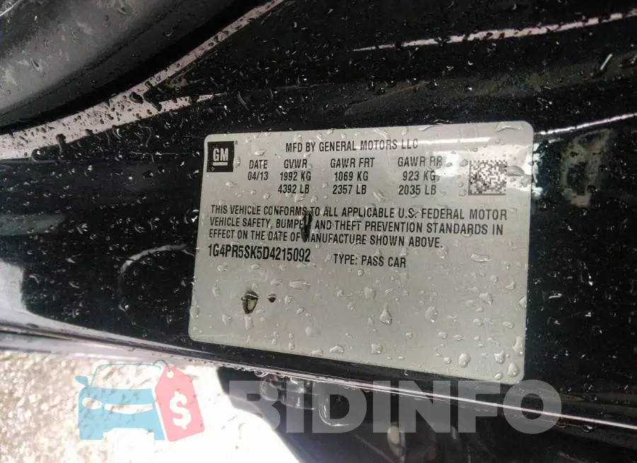 1G4PR5SK5D4215092 Photo# 9