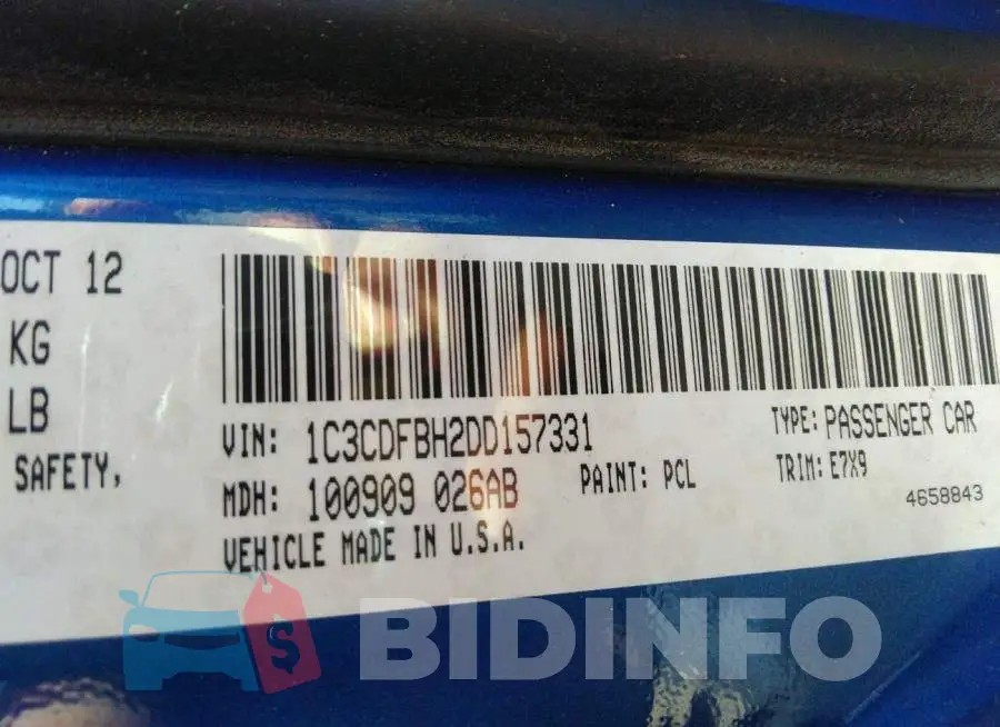 1C3CDFBH2DD157331 Photo# 9