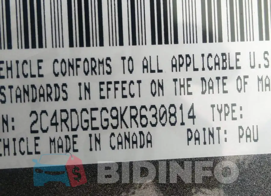 2C4RDGEG9KR630814 Photo# 9