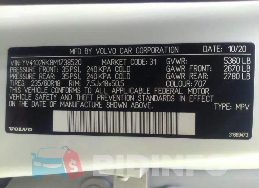 YV4102RK8M1738520 Photo# 9