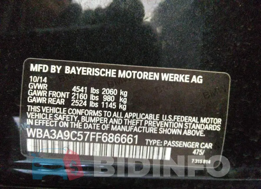 WBA3A9C57FF686661 Photo# 9