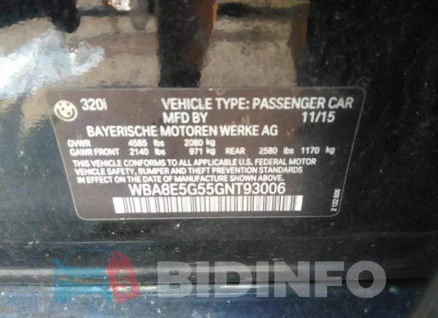 WBA8E5G55GNT93006 Photo# 9