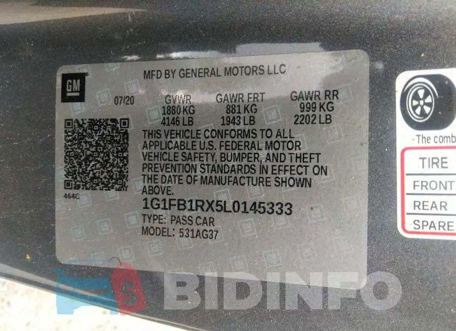 1G1FB1RX5L0145333 Photo# 9