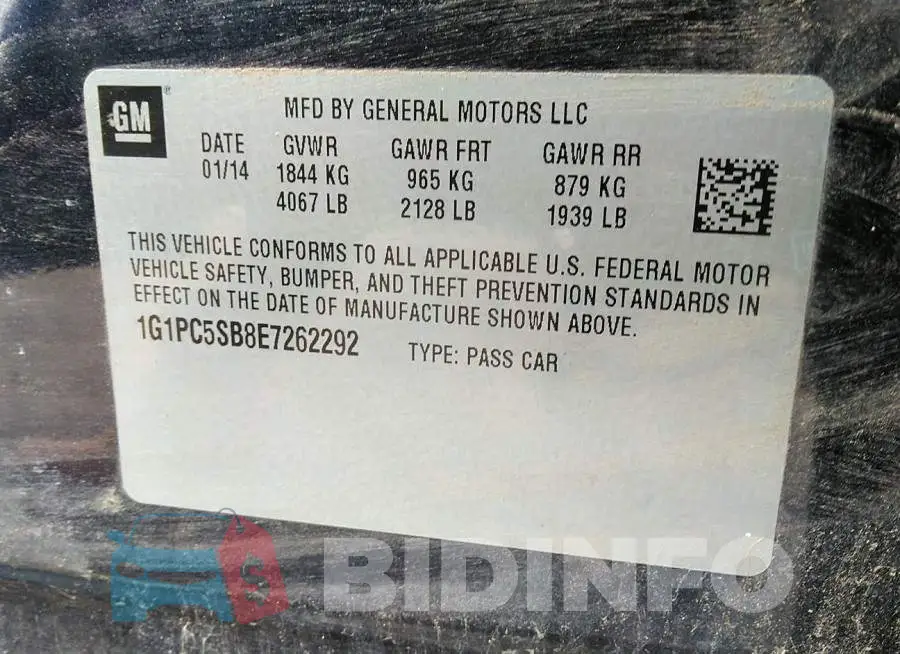 1G1PC5SB8E7262292 Photo# 9