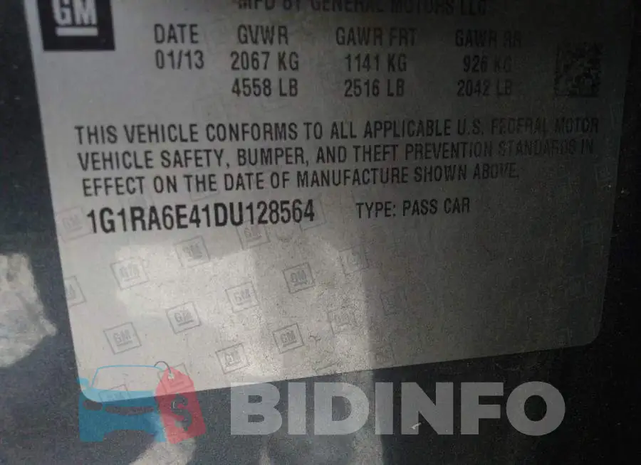 1G1RA6E41DU128564 Photo# 9