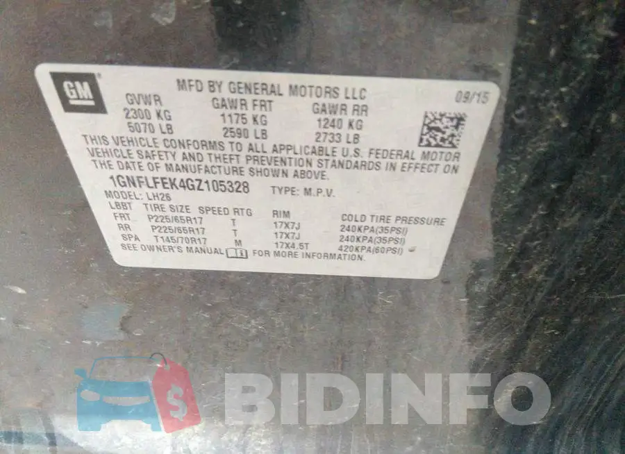 1GNFLFEK4GZ105328 Photo# 9