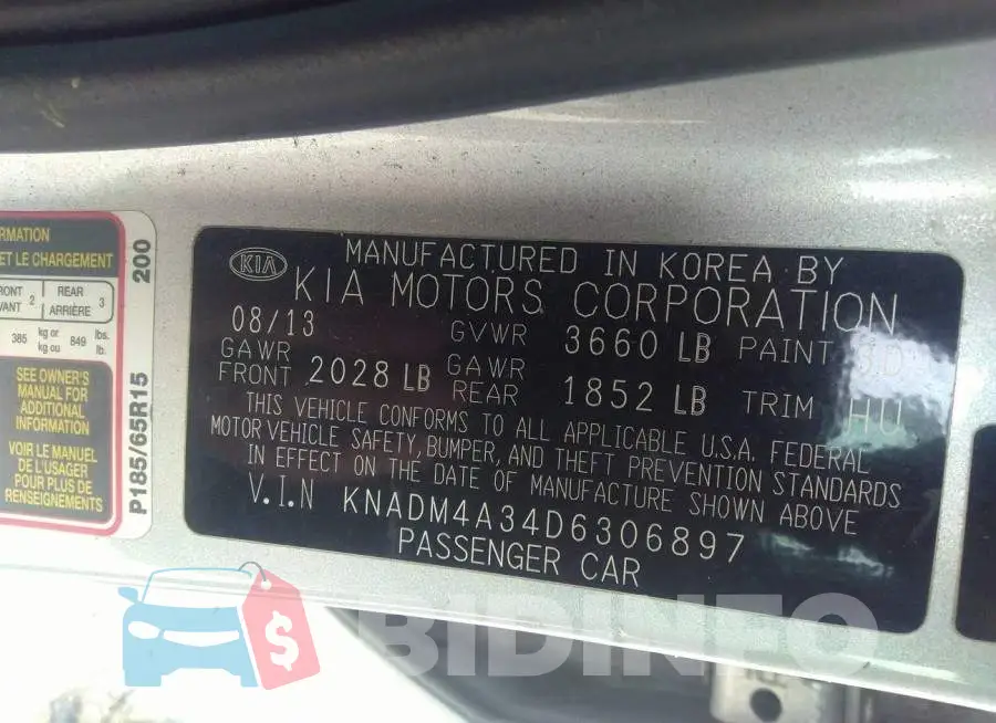 KNADM4A34D6306897 Photo# 9