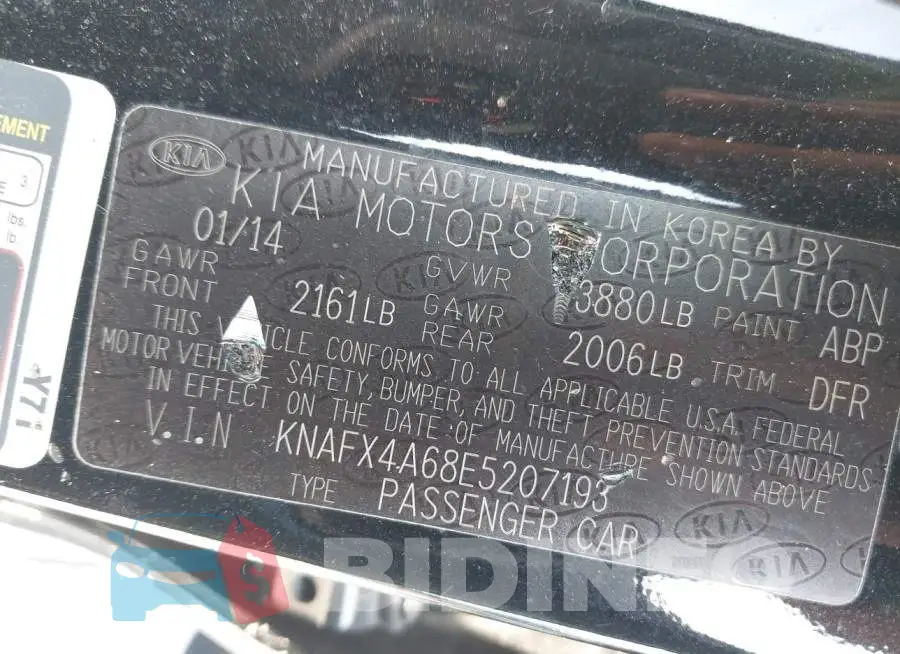 KNAFX4A68E5207193 Photo# 9