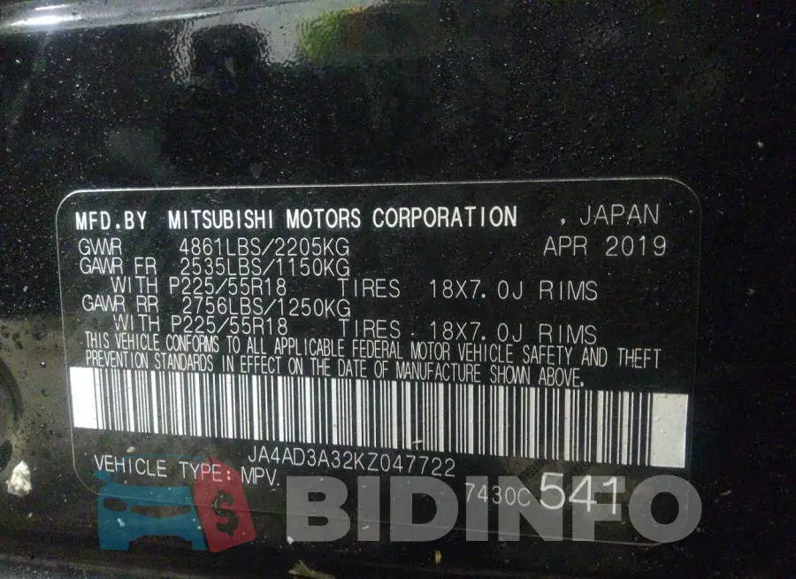 JA4AD3A32KZ047722 Photo# 9