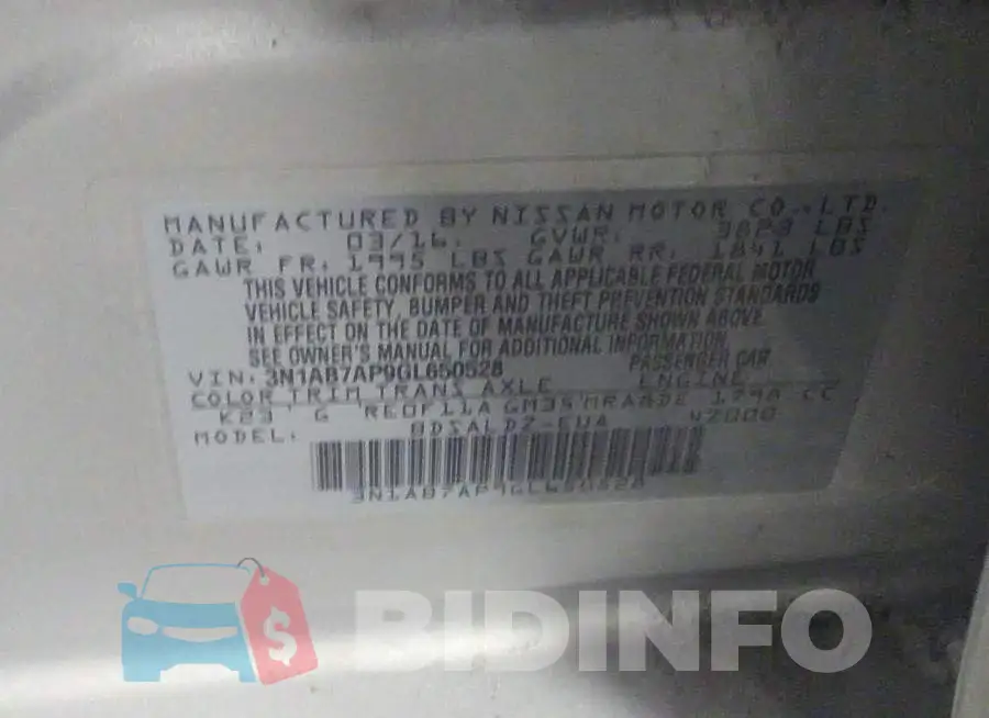 3N1AB7AP9GL650528 Photo# 9