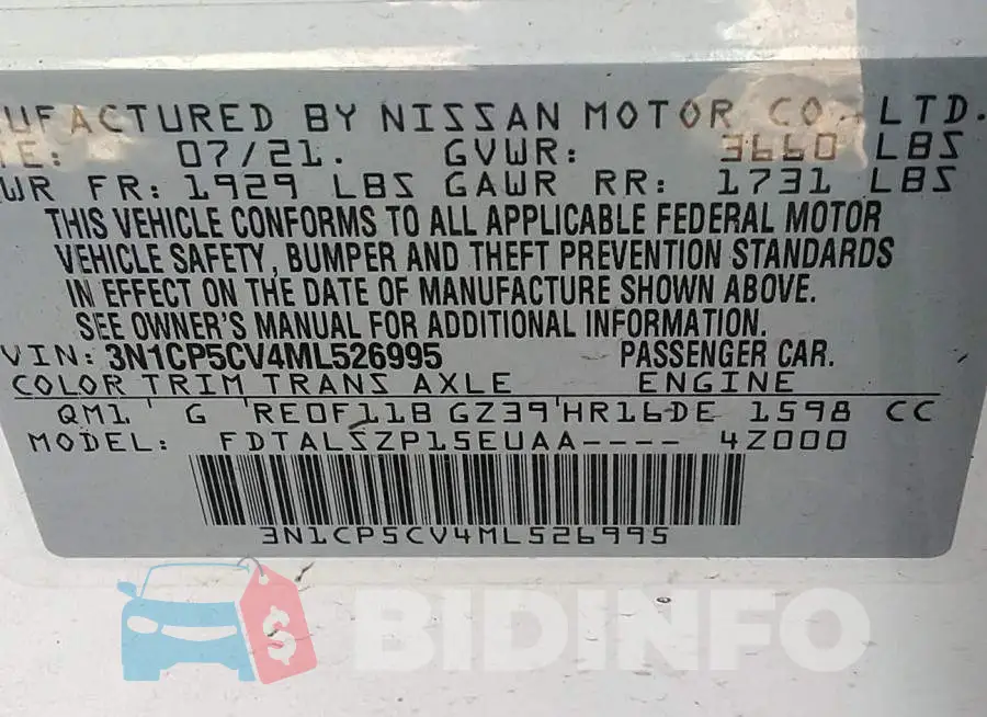 3N1CP5CV4ML526995 Photo# 9