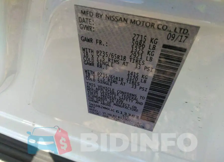 5N1DR2MMXJC613383 Photo# 9