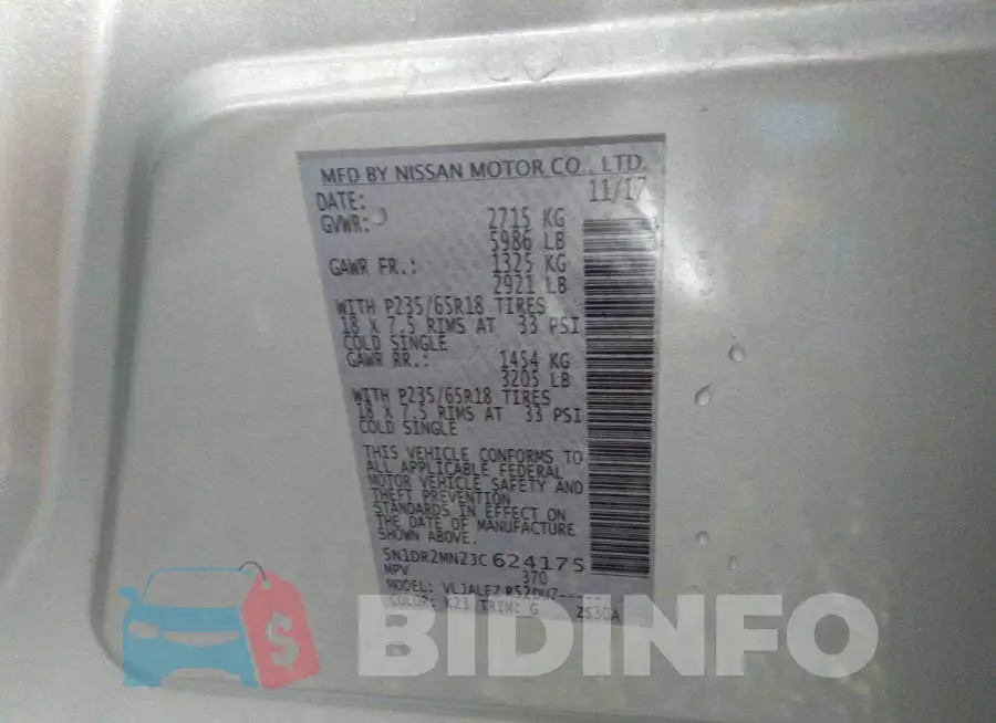 5N1DR2MN2JC624175 Photo# 9