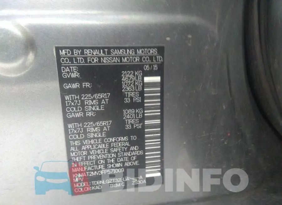 KNMAT2MV3FP571009 Photo# 9