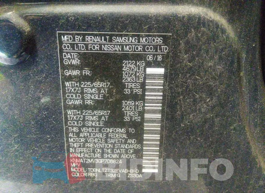 KNMAT2MV3GP708824 Photo# 9