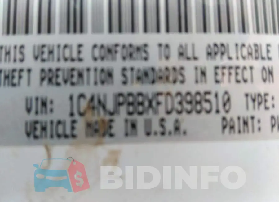 1C4NJPBBXFD398510 Photo# 9