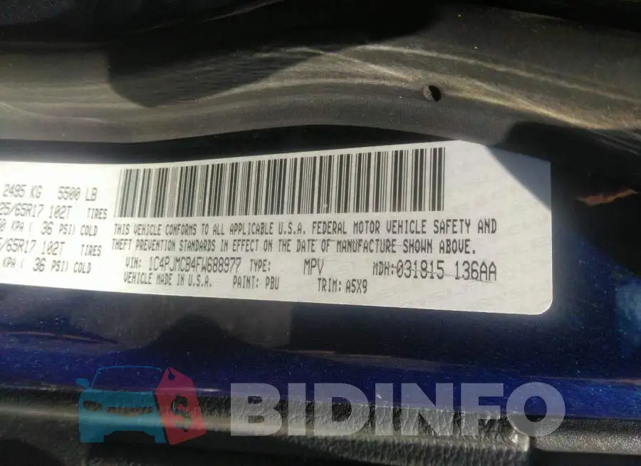 1C4PJMCB4FW688977 Photo# 9