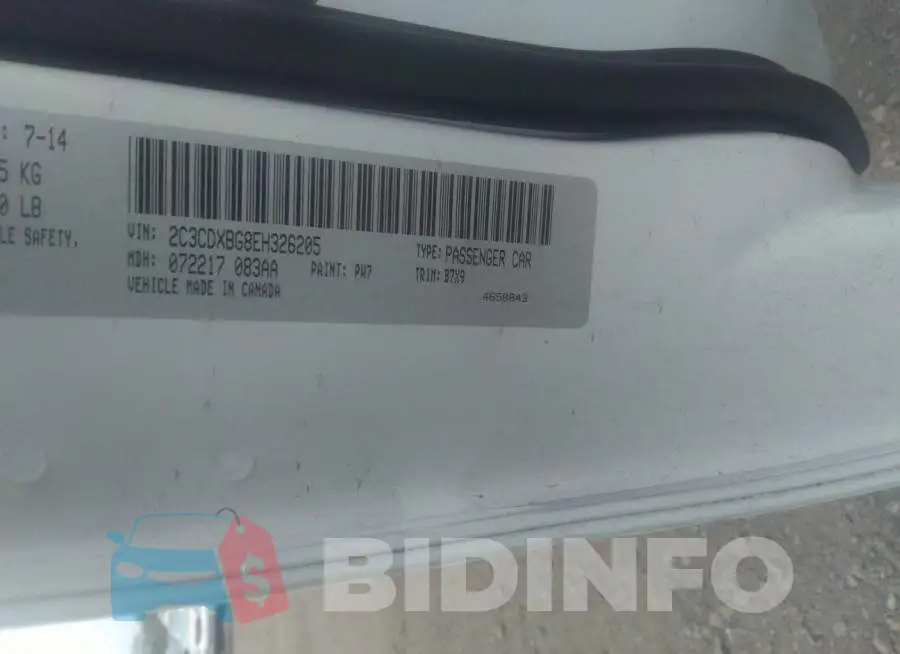 2C3CDXBG8EH326205 Photo# 9