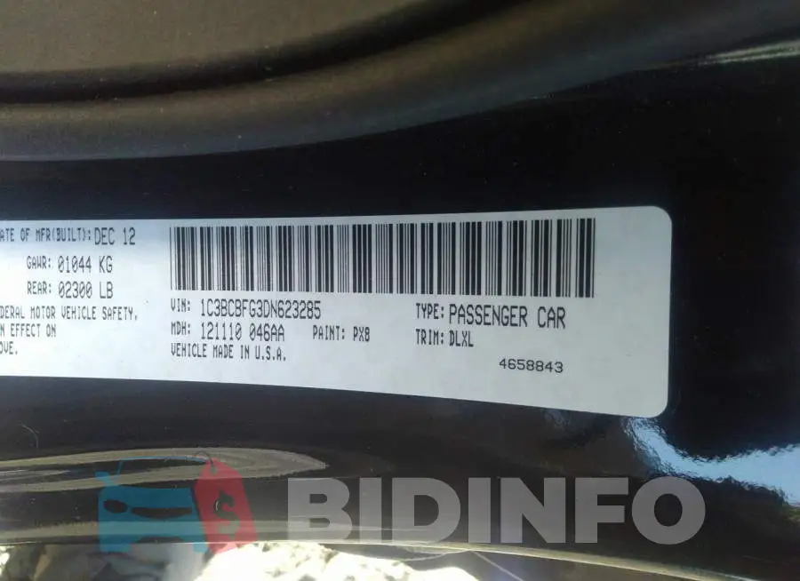 1C3BCBFG3DN623285 Photo# 9