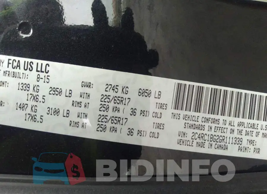 2C4RC1BG2GR111339 Photo# 9