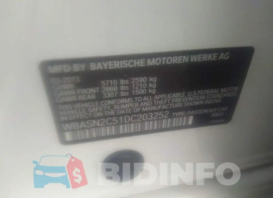 WBASN2C51DC203252 Photo# 9