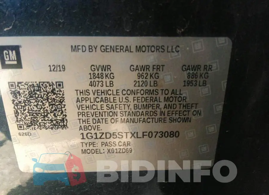 1G1ZD5STXLF073080 Photo# 9