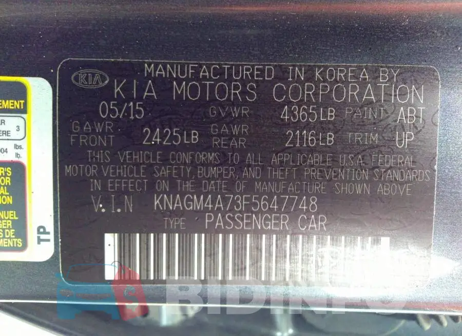 KNAGM4A73F5647748 Photo# 9