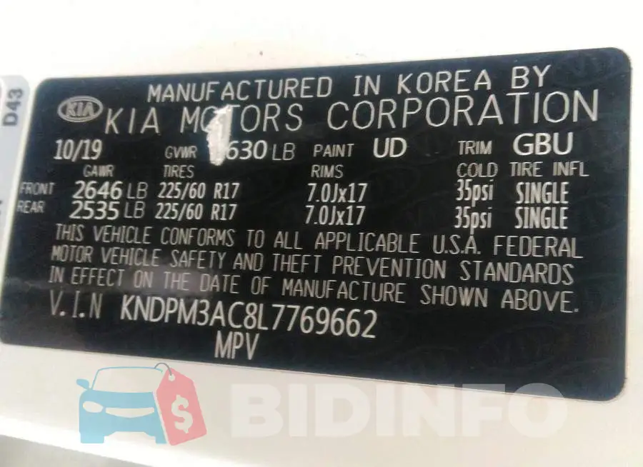 KNDPM3AC8L7769662 Photo# 9