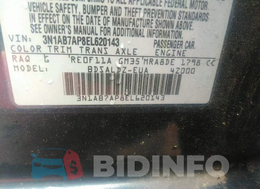 3N1AB7AP8EL620143 Photo# 9