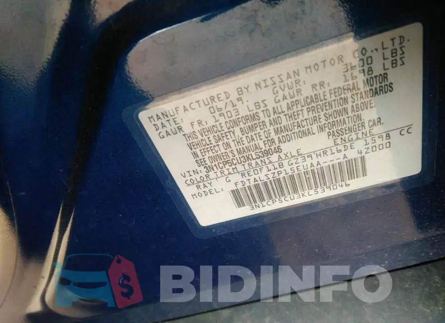 3N1CP5CU3KL539046 Photo# 9
