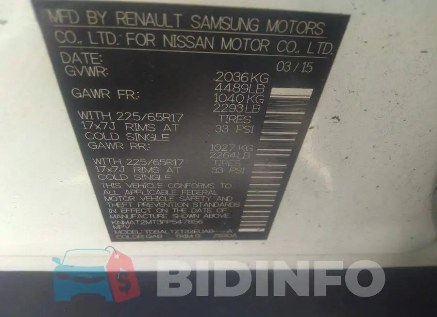 KNMAT2MT3FP547856 Photo# 9