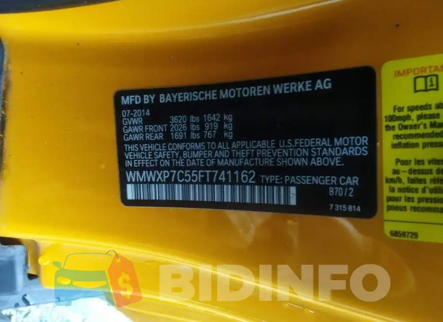 WMWXP7C55FT741162 Photo# 9