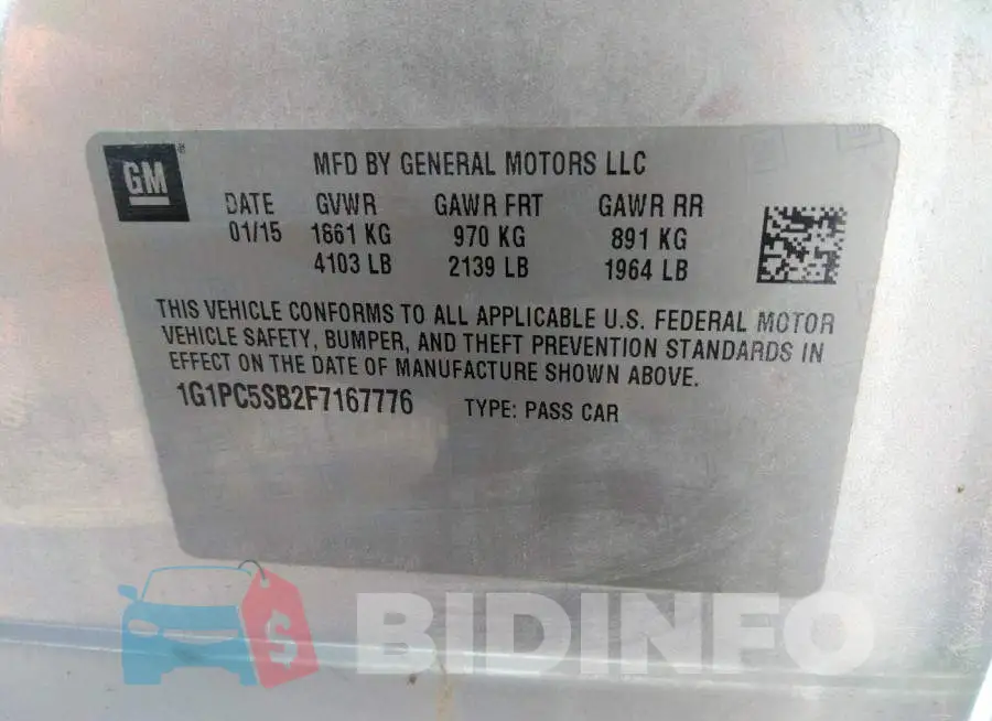 1G1PC5SB2F7167776 Photo# 9