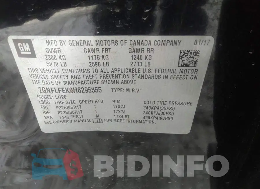 2GNFLFEK6H6295355 Photo# 9