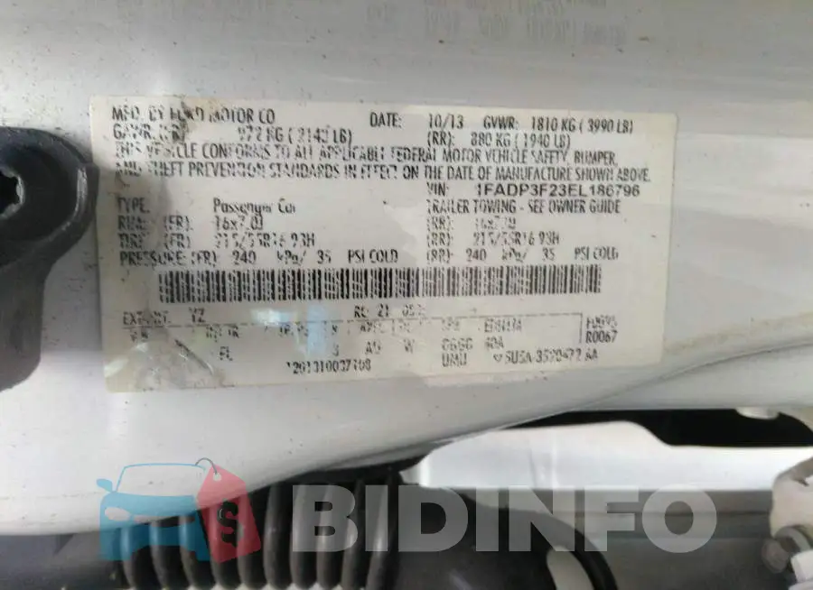 1FADP3F23EL186796 Photo# 9