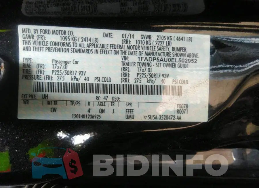 1FADP5AU0EL502952 Photo# 9