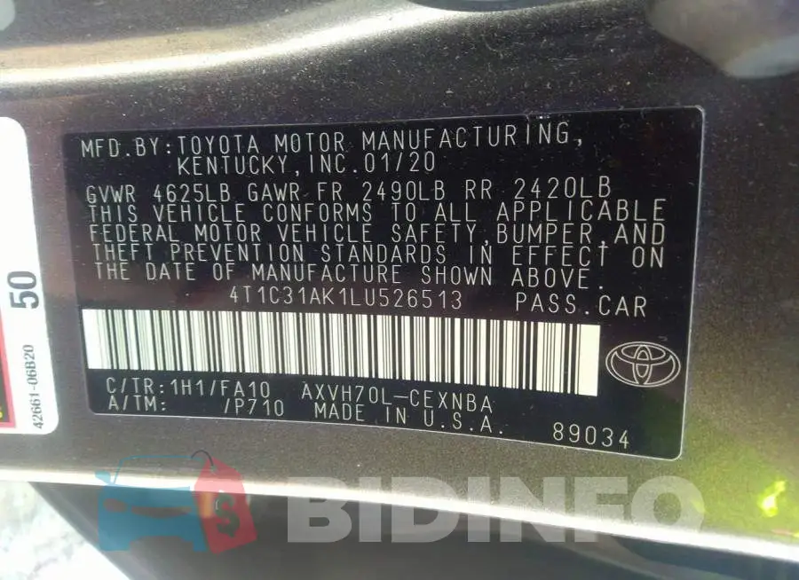 4T1C31AK1LU526513 Photo# 9