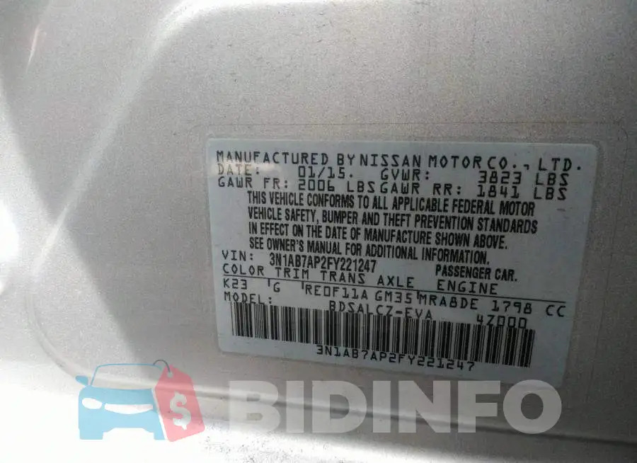 3N1AB7AP2FY221247 Photo# 9