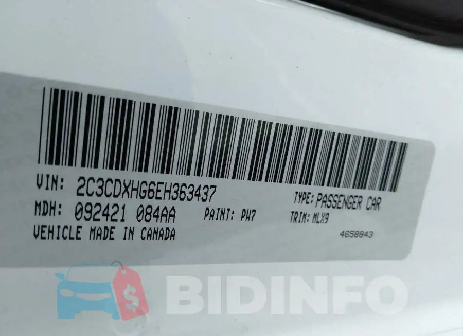 2C3CDXHG6EH363437 Photo# 9