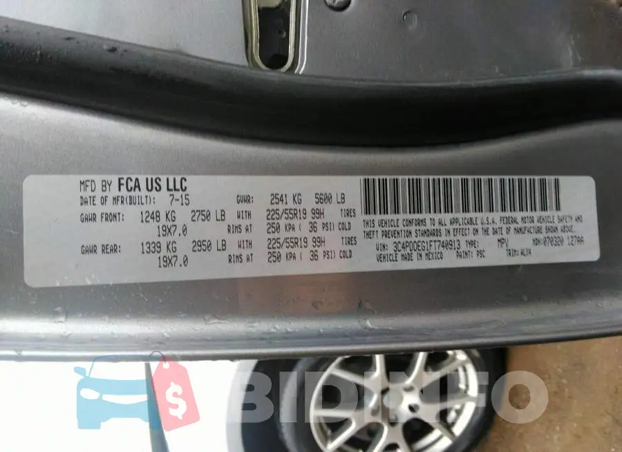 3C4PDDEG1FT740913 Photo# 9