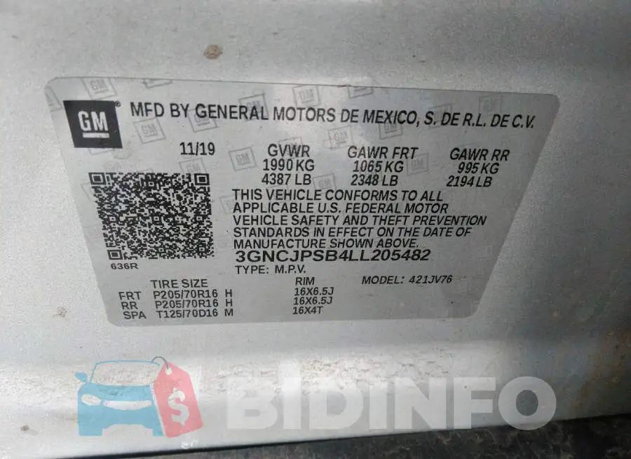 3GNCJPSB4LL205482 Photo# 9