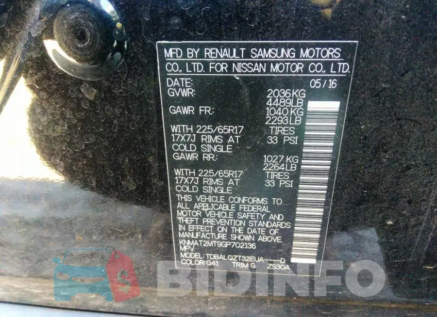 KNMAT2MT9GP702136 Photo# 9