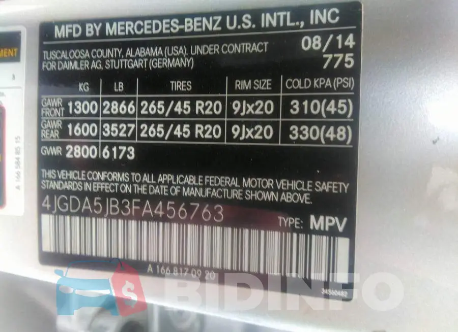 4JGDA5JB3FA456763 Photo# 9